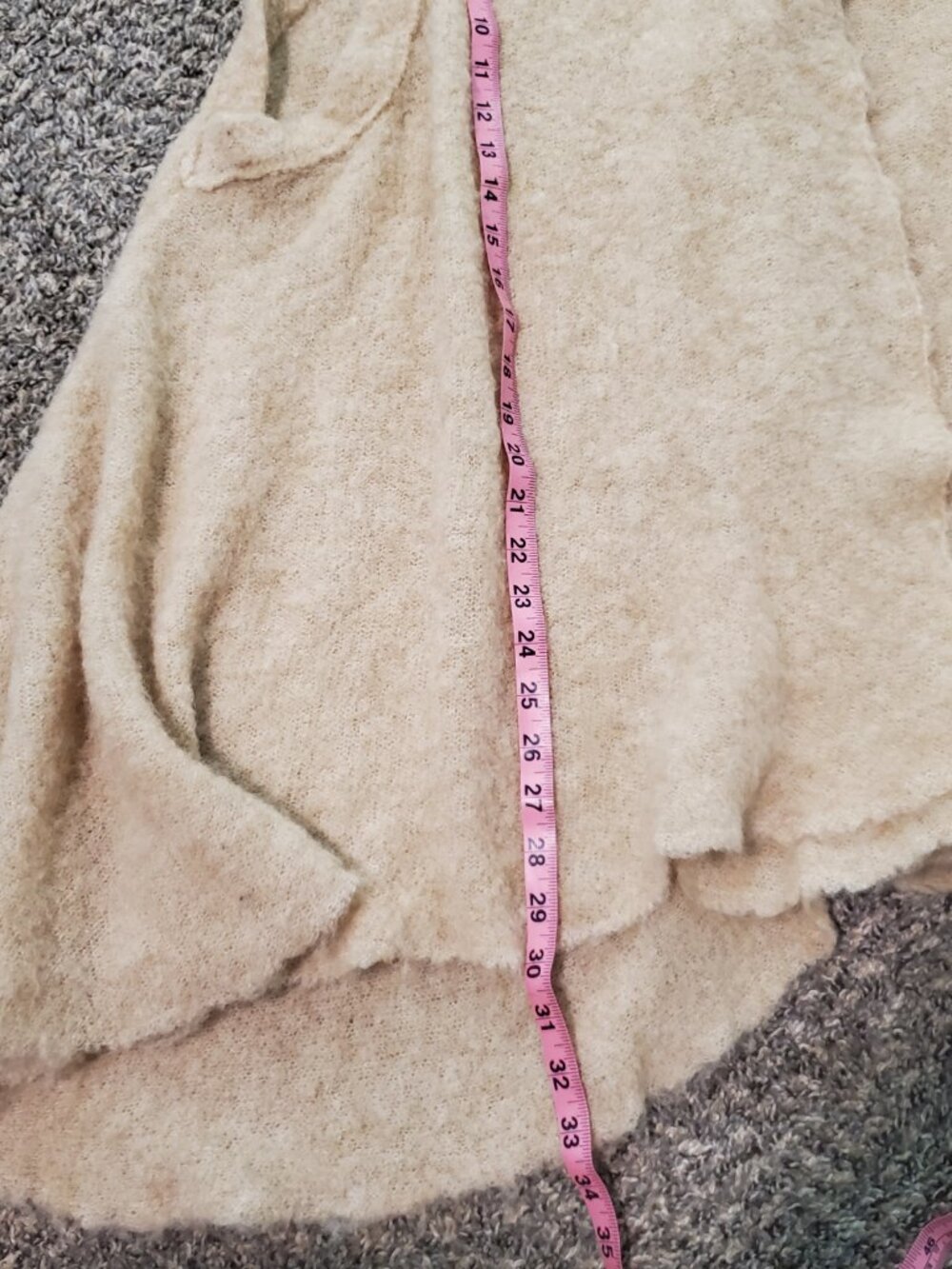 Free People Stand & Deliver Oversized Cream Wool Alpaca Snap Shawl - Small - Picture 8 of 9
